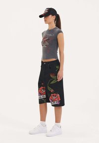 Ed Hardy LOVE KILLS CAP SLEEVE - T-shirts print - grey