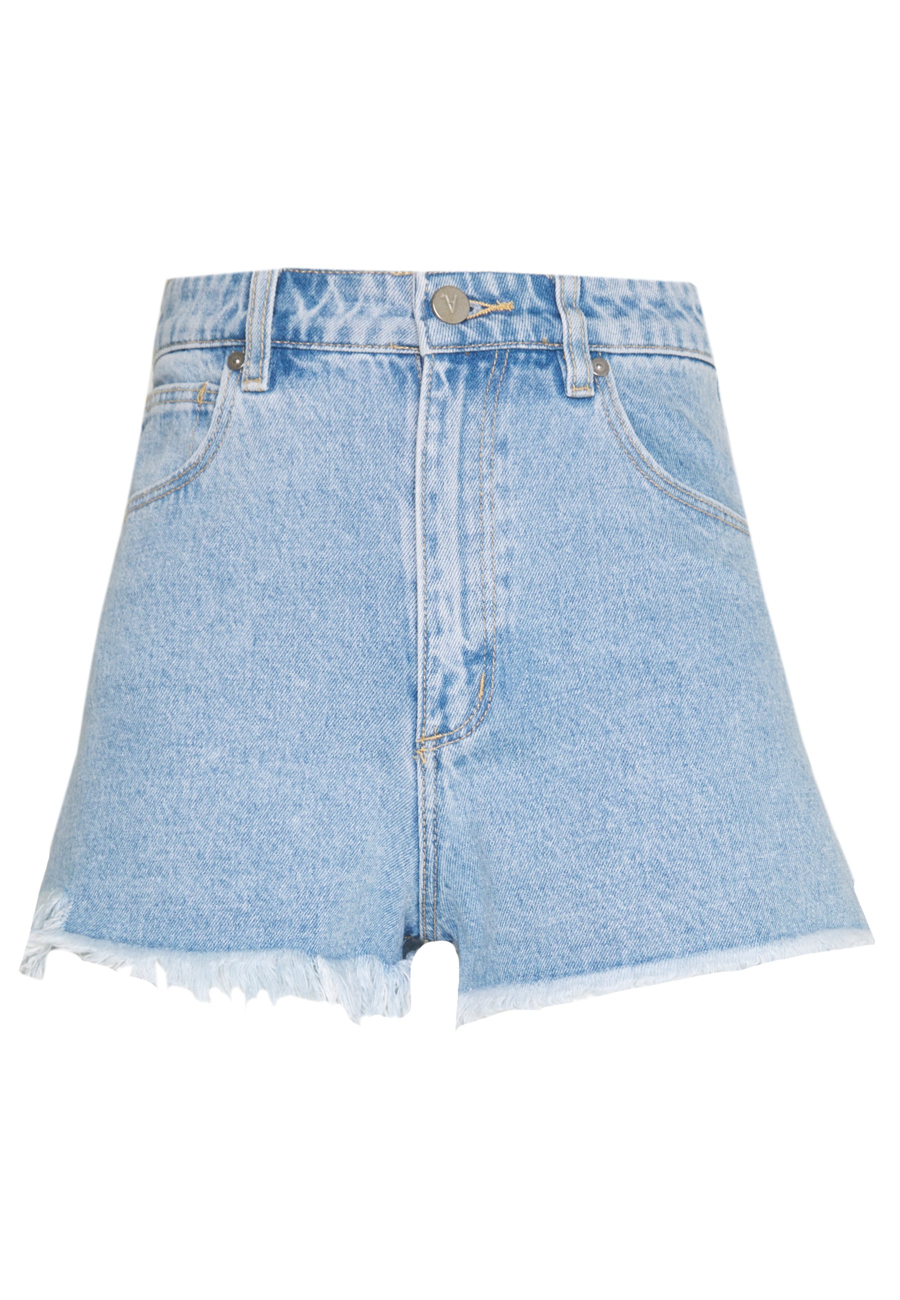 a high relaxed shorts in esmeralda denim