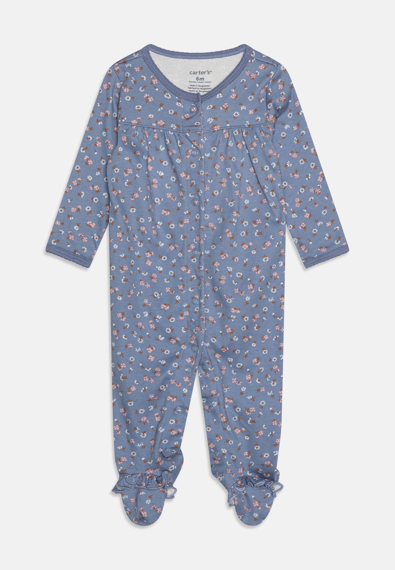 Carter's FLORAL FOOTED - Pajac za spanje - blue