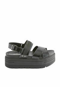 CHUNKY REGULAR WIDE FIT - Sandaletter med kilklack - black