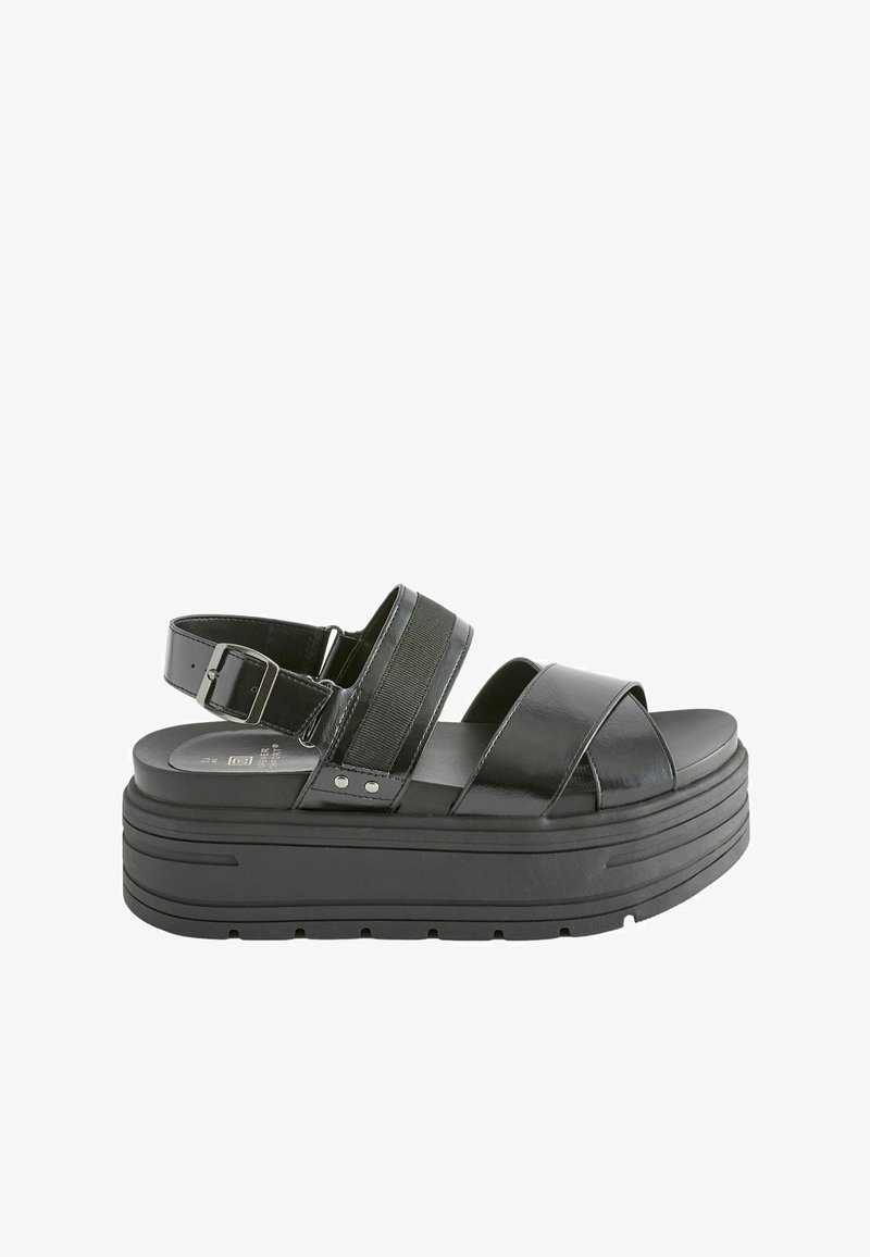 Next CHUNKY REGULAR WIDE FIT - Telitalpú szandálok - black