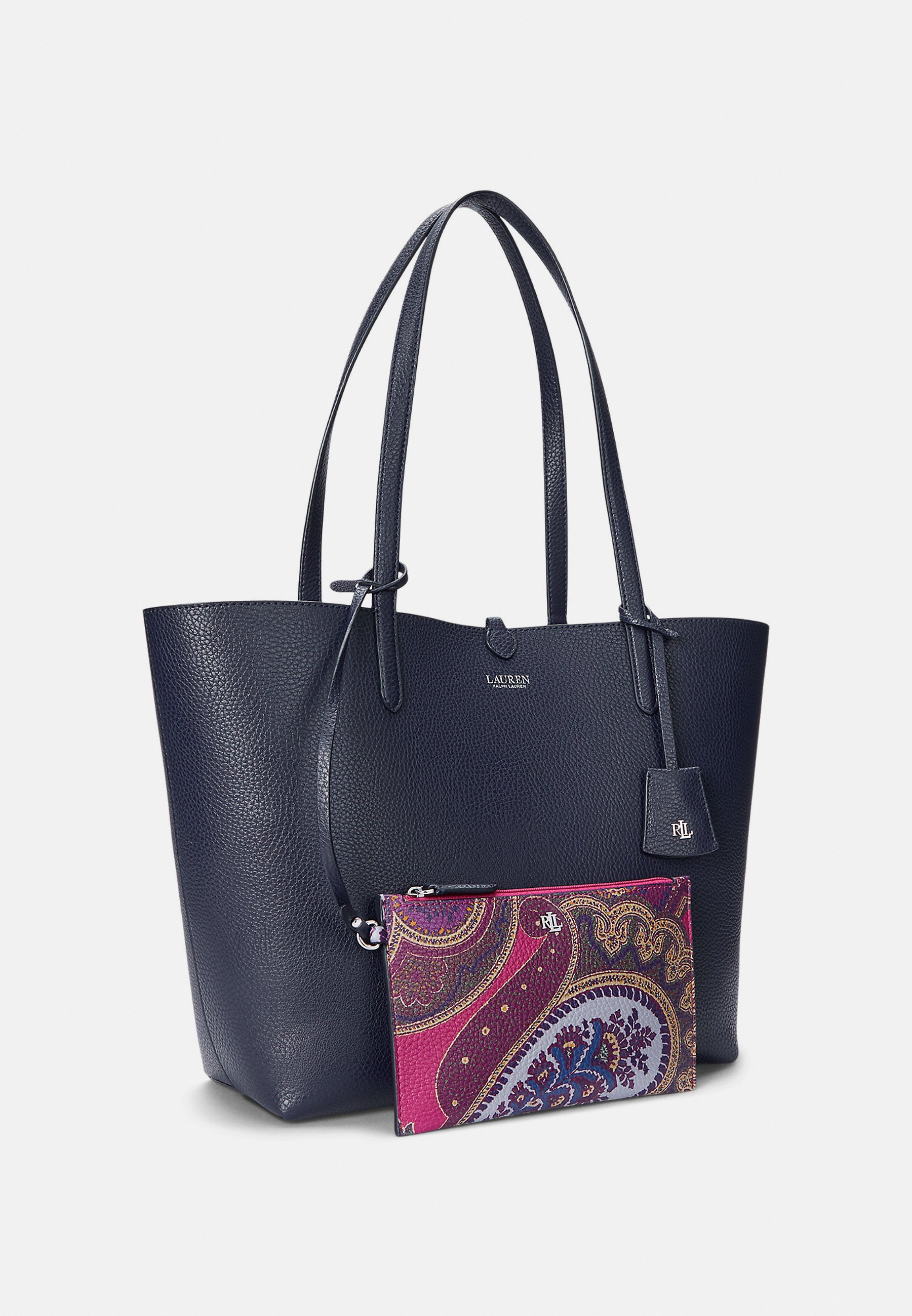 トートバッグ LAUREN RALPH LAUREN Large Paisley Printed Reversible Tote Lauren Ralph Lauren FAUX LEATHER LARGE REVERSIBLE TOTE BAG