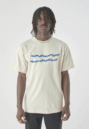 AMEISE - Print T-shirt - raw undyed
