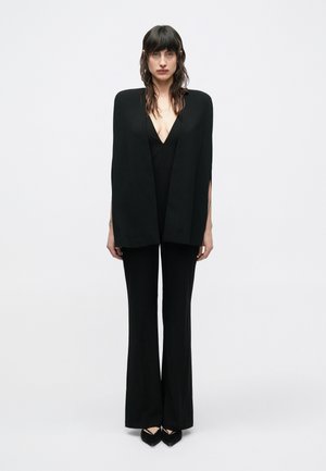 NOVA DEEP CAPE JUMPSUIT - Lühikeste varrukatega bodi - black