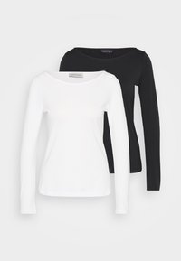 2 PACK  - Long sleeved top - black/white