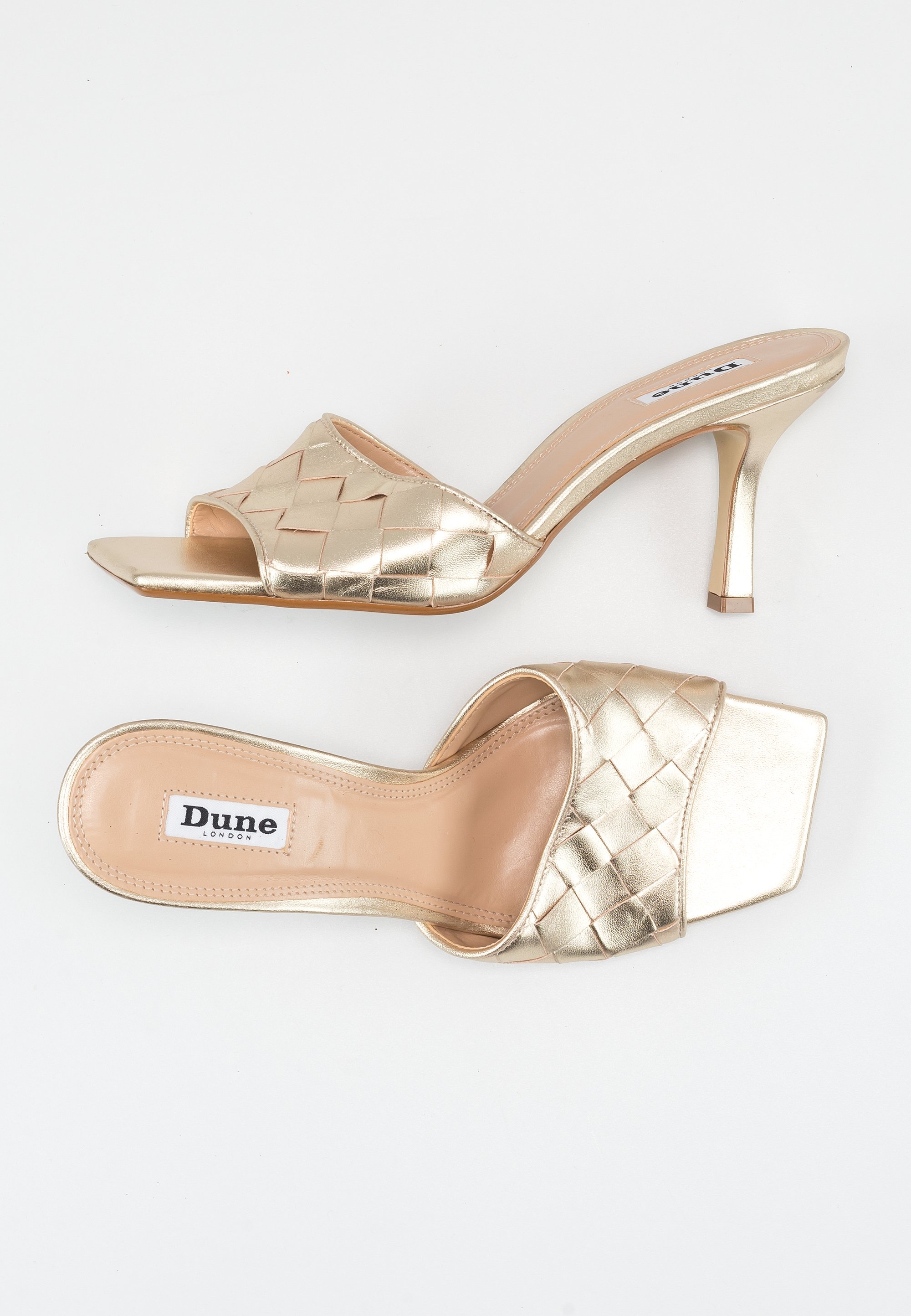 Dune London Heeled mules gold/gold-coloured (Pre-owned) Zalando