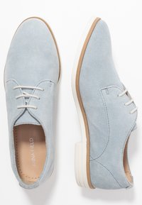 Anna Field LEATHER - Sapatos de atacadores - light blue