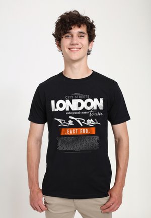 CITY STREET LONDON - Print T-shirt - black