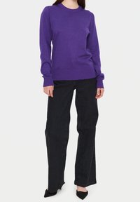 Saint Tropez Stickad tröja - purple