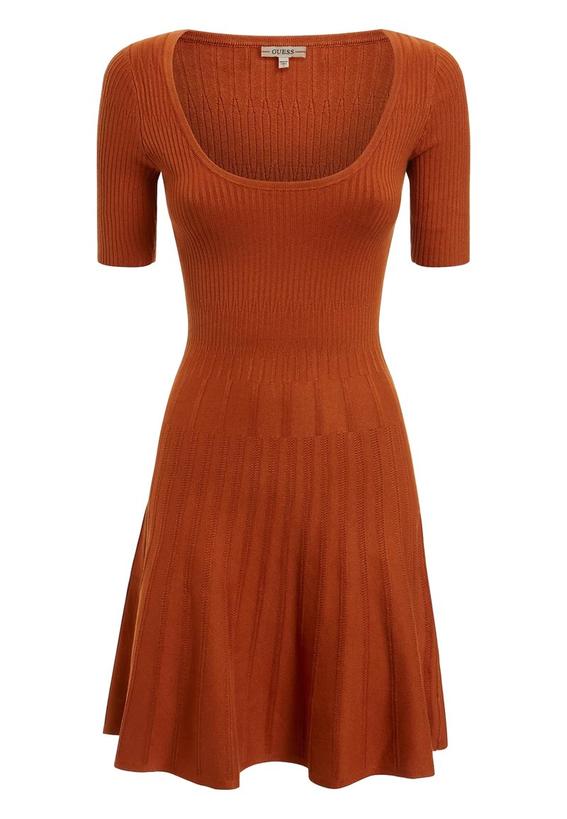 Guess Gebreide jurk oranje Guess Gebreide jurk oranje