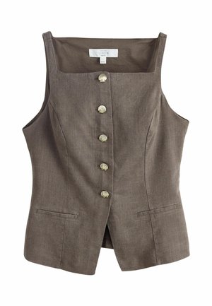 REGULAR FIT - SQUARE NECK  - Weste - chocolate brown