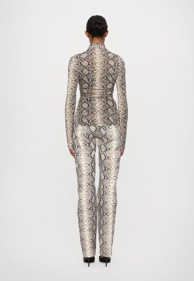 MARINE SERRE PYTHON PRINTED DRAPED RUCHED - Blus - grege