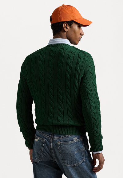 Polo Ralph Lauren CABLE KNIT COTTON JUMPER - Stickad tröja - vintage pine