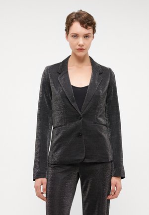 VMSHALI FITTED SHINY - Blazer - black/silver