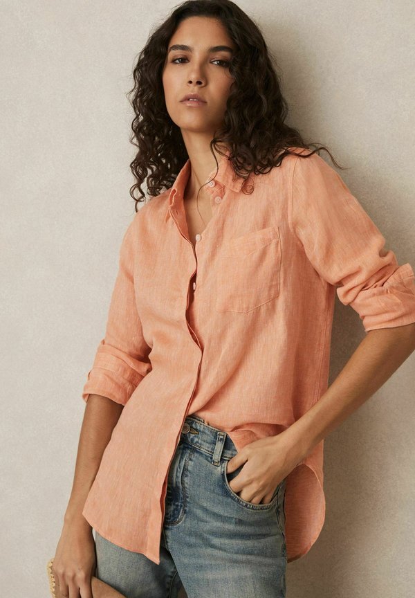 REGULAR FIT -BUTTON-THROUGH - Hemdbluse - orange