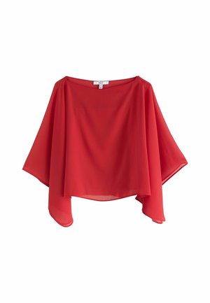Next, REGULAR FIT - SHEER LAYER CAPE SLEEVE TOP  . - Bluse - red
