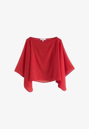 Next, REGULAR FIT - SHEER LAYER CAPE SLEEVE TOP . - Bluse - red