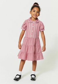 Clarks - GINGHAM SCHOOL AND SCRUNCHIE SET - Abito a camicia - red Immagine in miniatura 1