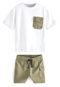 Next - SET STANDARD - Shorts - white/green utility pocket Immagine in miniatura 1