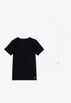 BOYS CREW UNISEX 2 PACK  - Undershirt - black/white