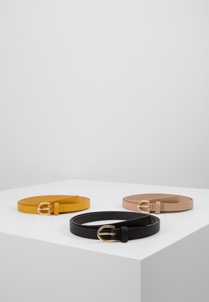 3 PACK - Waist belt - black/yellow/taup