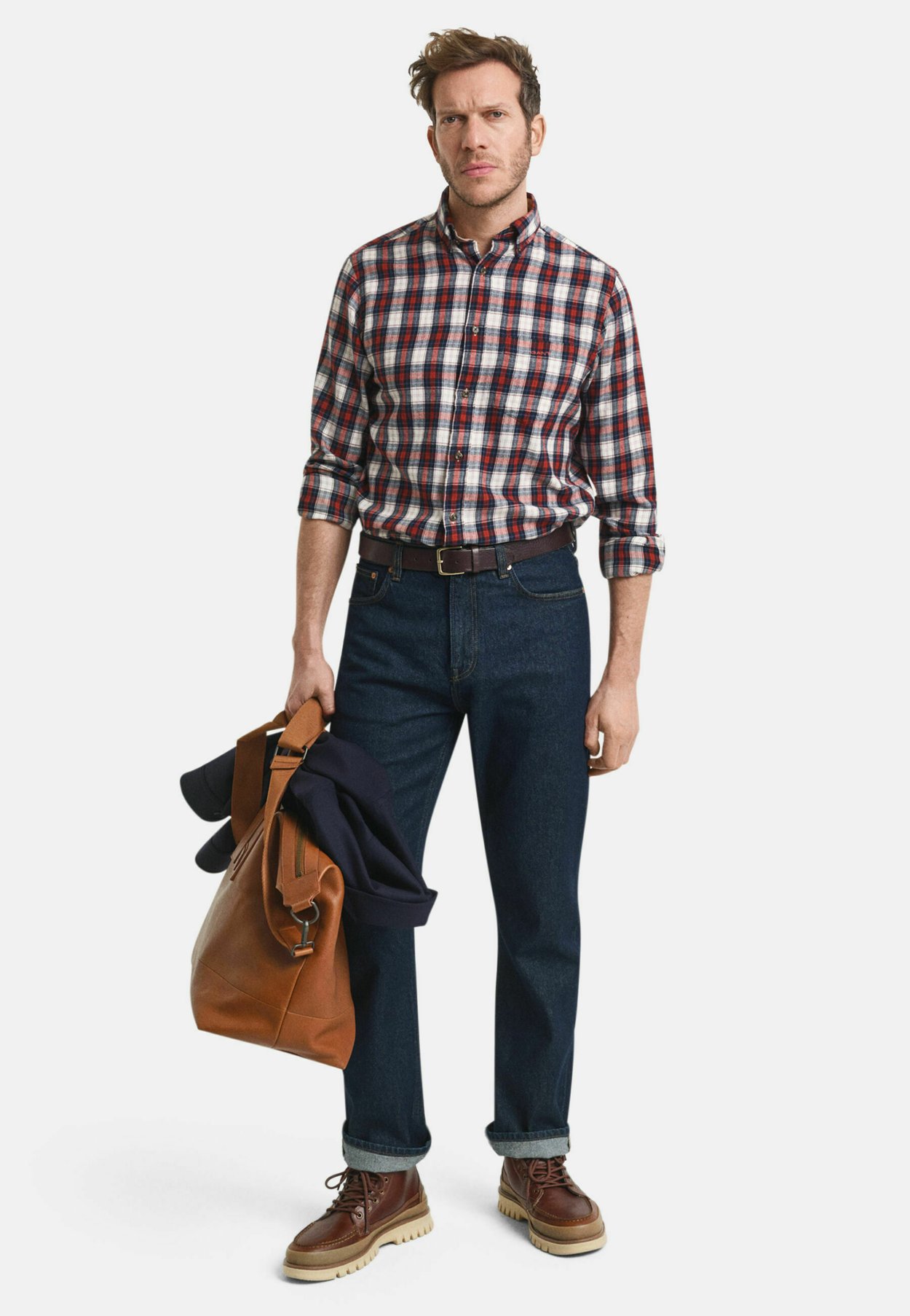 REGULAR FIT CHECKED WINDBLOWN