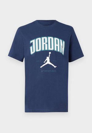 Jordan CITY CREW - Potiskana majica - midnight navy/white