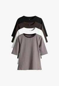 Selezionato, black chocolate brown white stripe