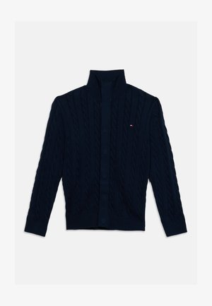 Tommy Hilfiger, CABLE FULL ZIP - Ζακέτα - dark blue