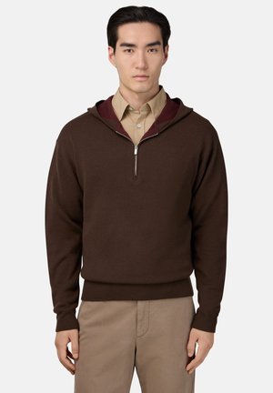 HALF-ZIP - Kapuzenpullover - brown