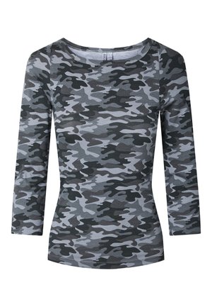 Pieces, PCPHOEBE BOATNECK 3/4 SLEEVED TOP - Pikkade varrukatega topp - light grey melange