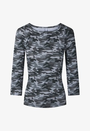 Pieces, PCPHOEBE BOATNECK 3/4 SLEEVED TOP - Pikkade varrukatega topp - light grey melange