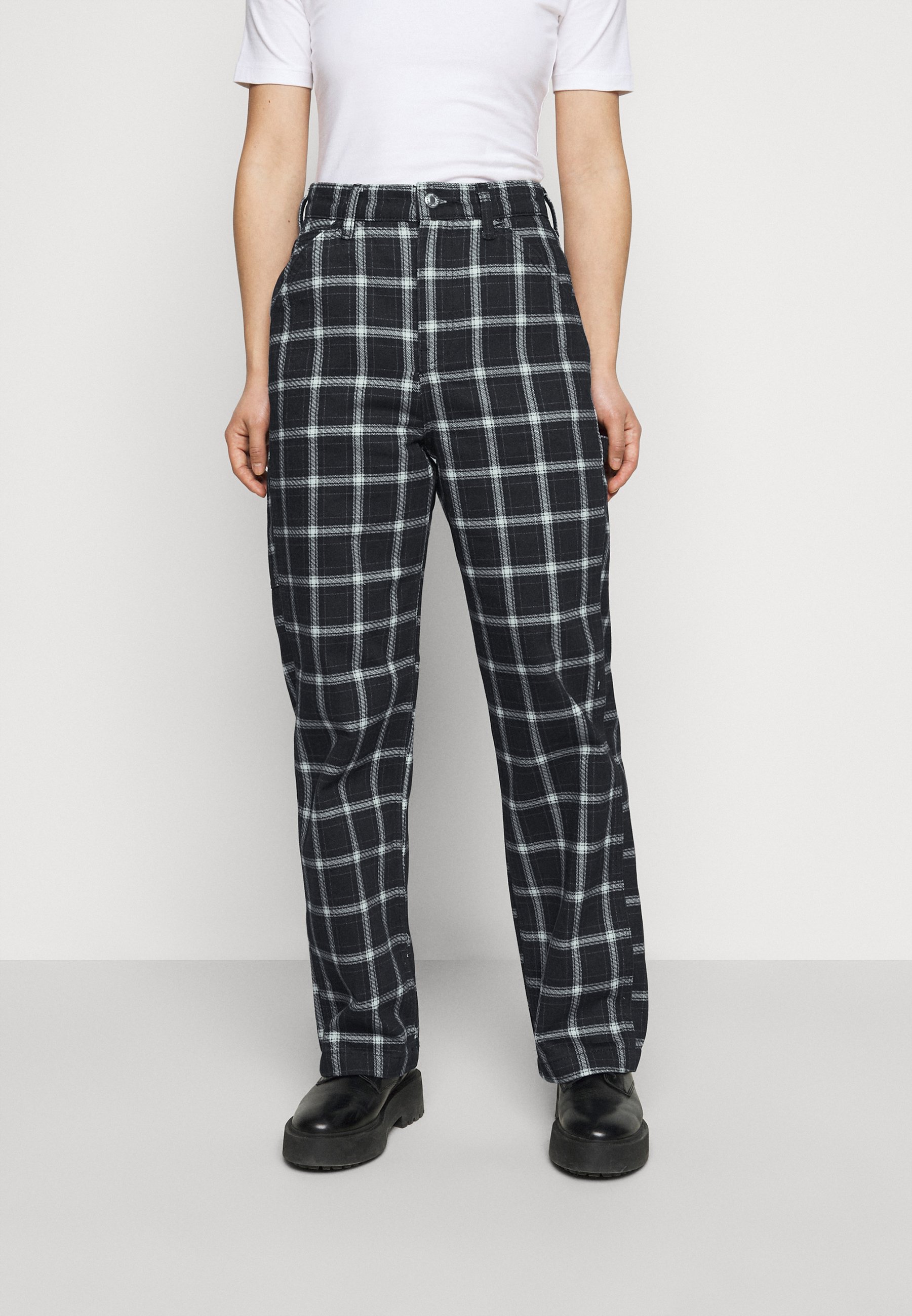 Topshop Petite PLAID CARPENTER 