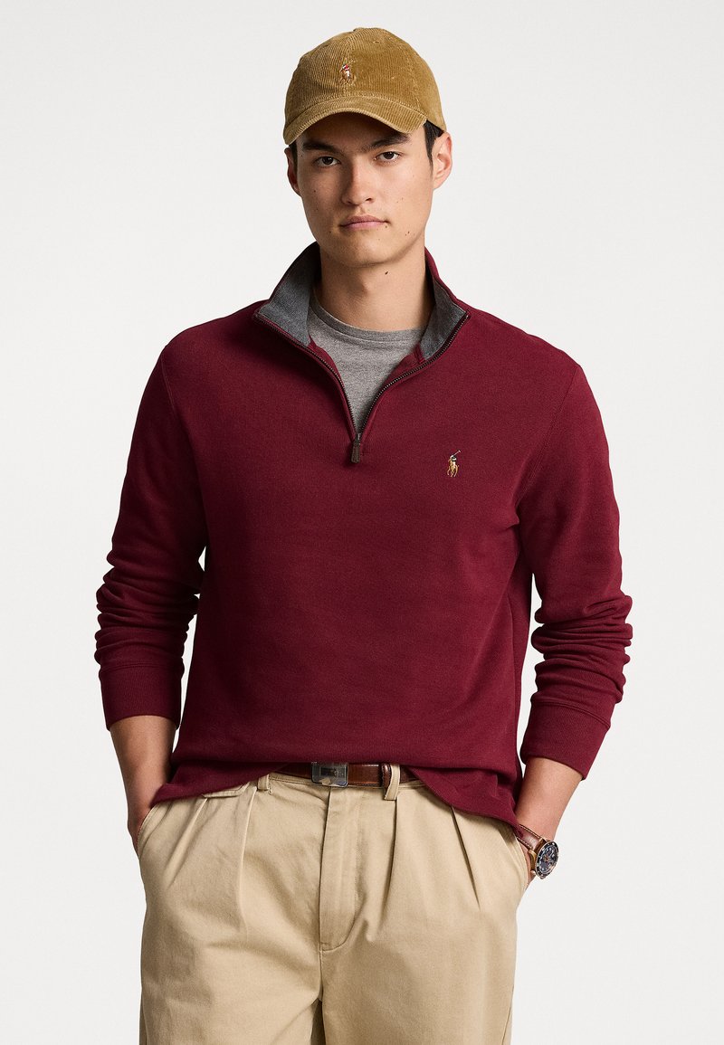 Polo Ralph Lauren - ESTATE-RIB QUARTER-ZIP PULLOVER - Striktrøje - red carpet/barclay, Forstør