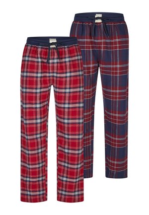 2-PACK - Pantaloni del pigiama - navy bordeaux rot