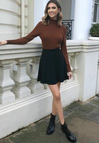 Lipsy FLIPPY  - A-linjainen hame - black jersey