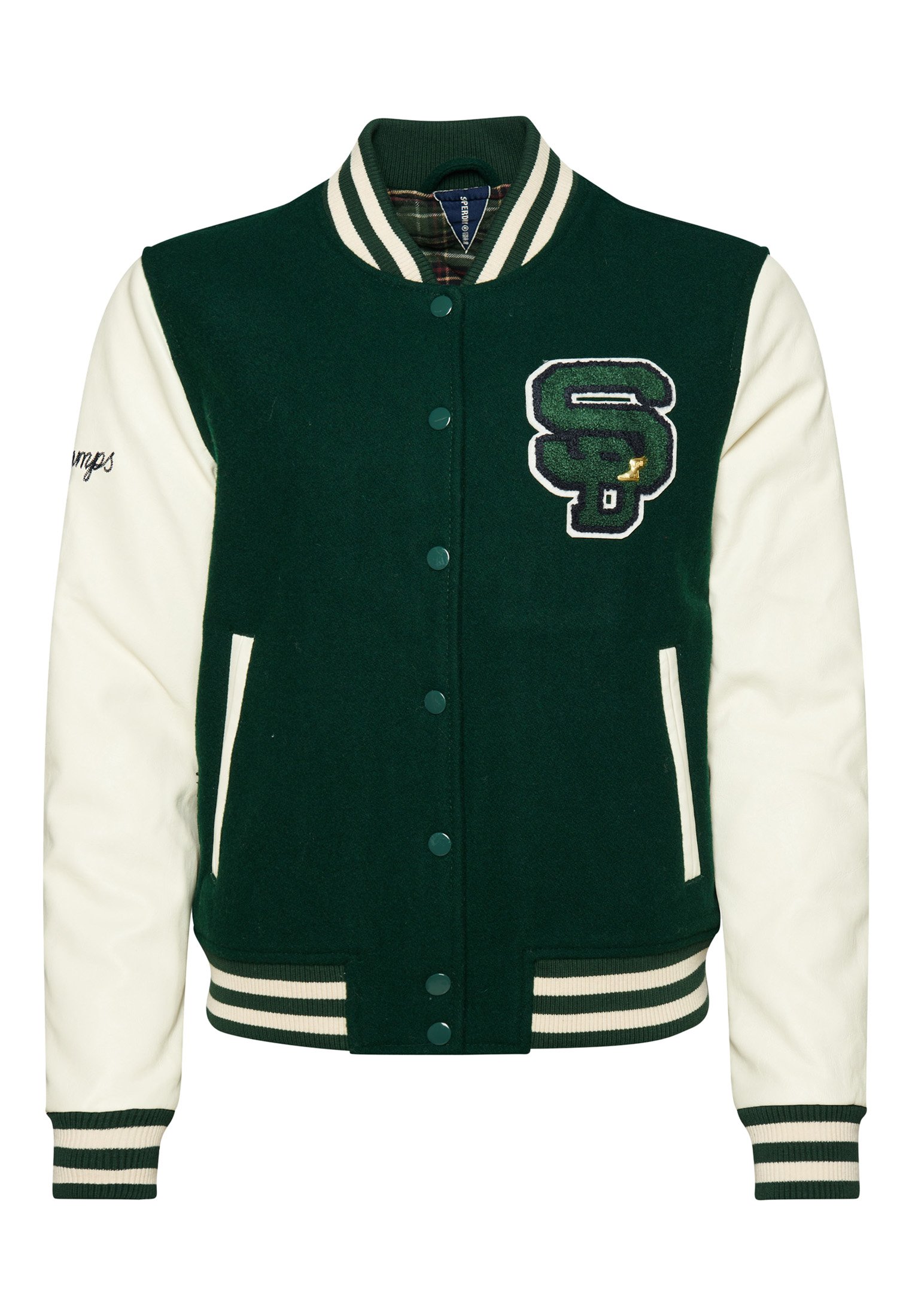 Superdry Varsity Patched Bomber Jacket, Green