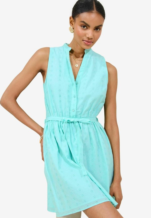 REGULAR FIT - BRODERIE SLEEVLESS - Freizeitkleid