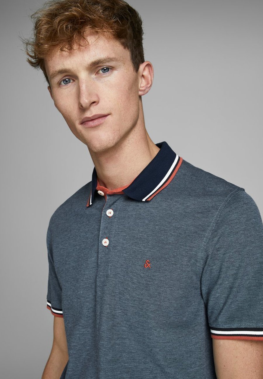 Jack \u0026 Jones JJEPAULOS SS NOOS - Poloshirt - denim blue/donkerblauw -  Zalando.nl