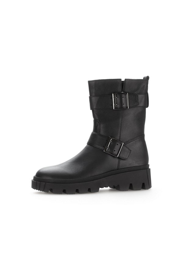 Plateaustiefelette - schwarz