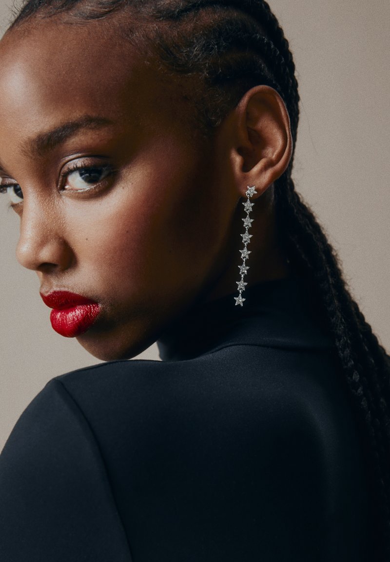 PULL&BEAR STAR AND RHINESTONE 6 PACK Earrings silver coloured