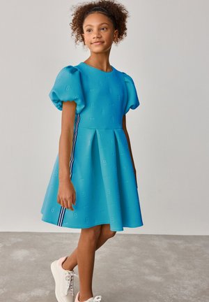 Baker by Ted Baker REGULAR FIT PUFF SLEEVE EMBOSSED - Denní šaty - teal blue