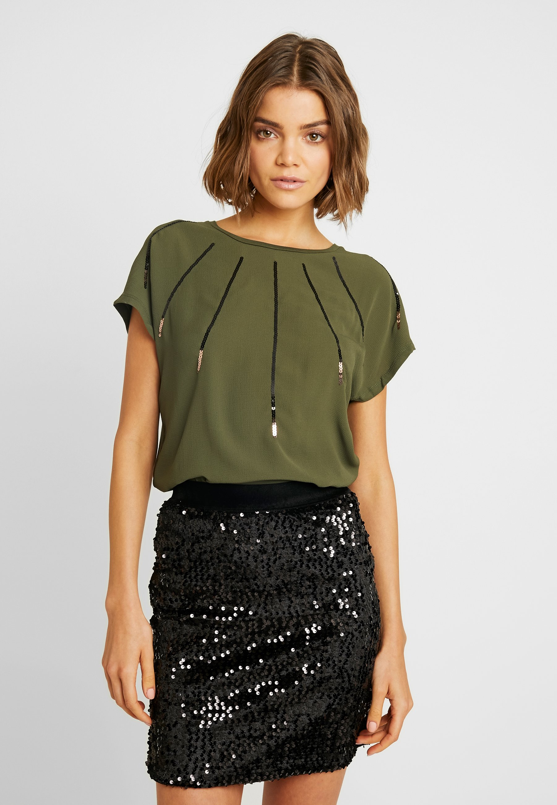 jupe sequin vert