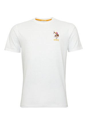 U.S. Polo Assn. KURZARM REITER - T-shirt med print - weiss