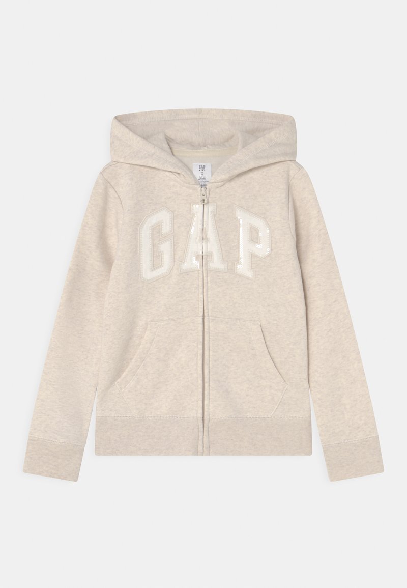 GAP - LOGO - Tröja med dragkedja - oatmeal heather, Förstora