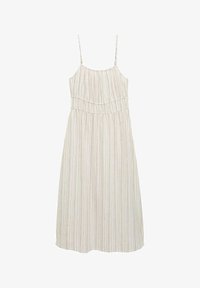 Ausgewählt, white olive vertical stripe