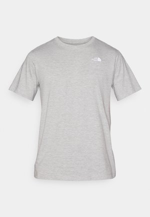 Γκρι κοντομάνικη μπλούζα από βαμβακερό μείγμα υλικών. Διαθέτει στρογγυλή λαιμόκοψη και μικρό λευκό λογότυπο στο αριστερό στήθος.