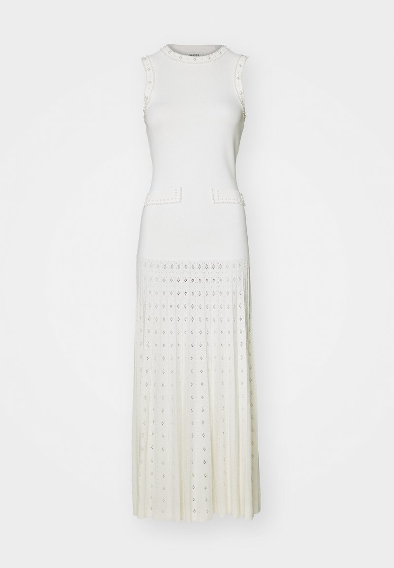 sandro Gebreide jurk beige