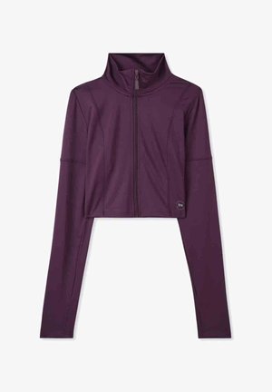 Terranova CROP - Felpa con zip - viola scuro