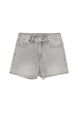 WIDE GREY - Jeans Shorts - light grey denim